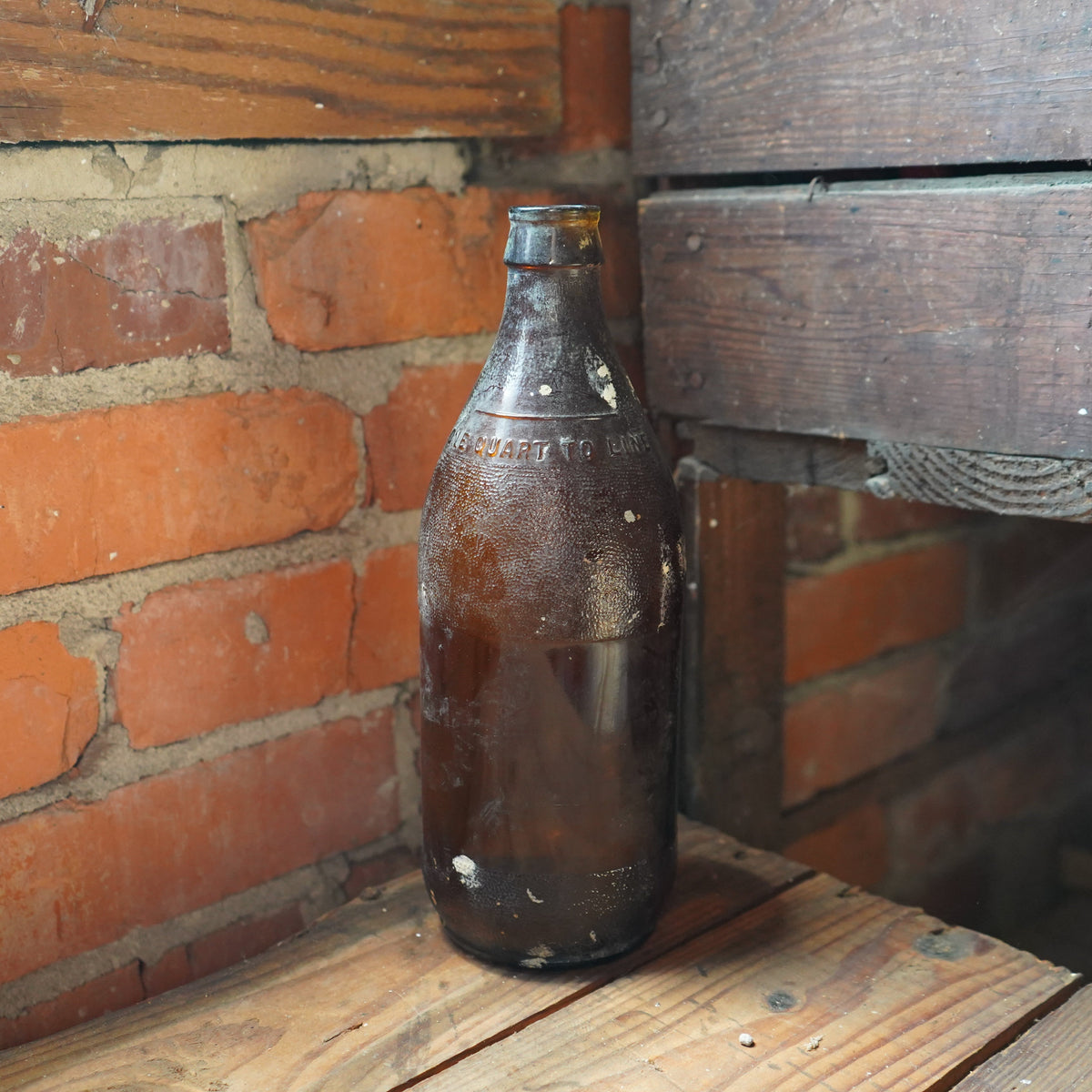 Vintage Brown Glass Bottle