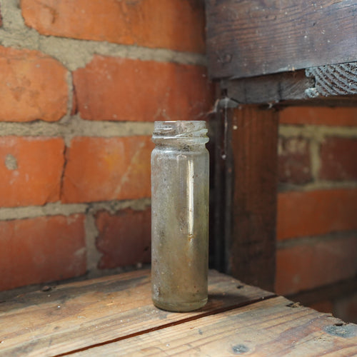 Vintage Clear Glass Bottle with Screw Thread