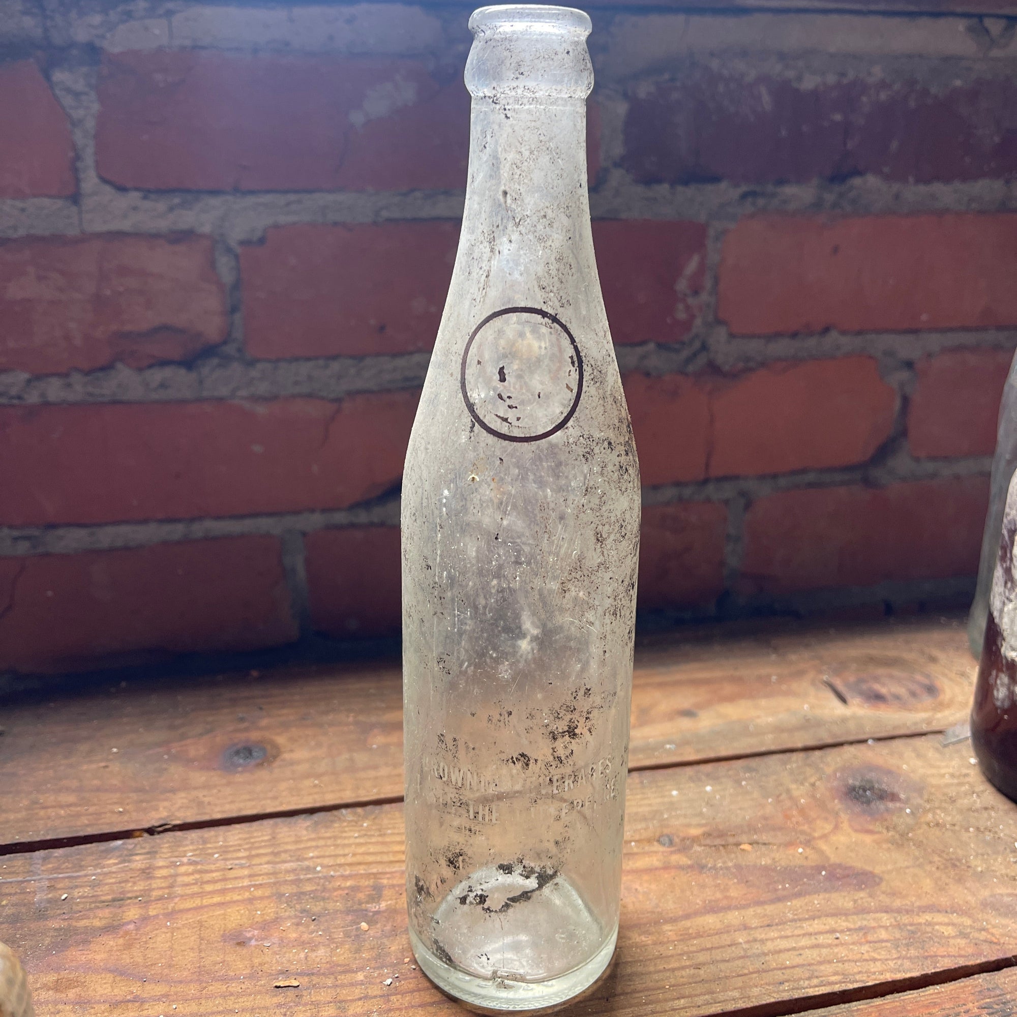 Vintage Glass Soda Bottle