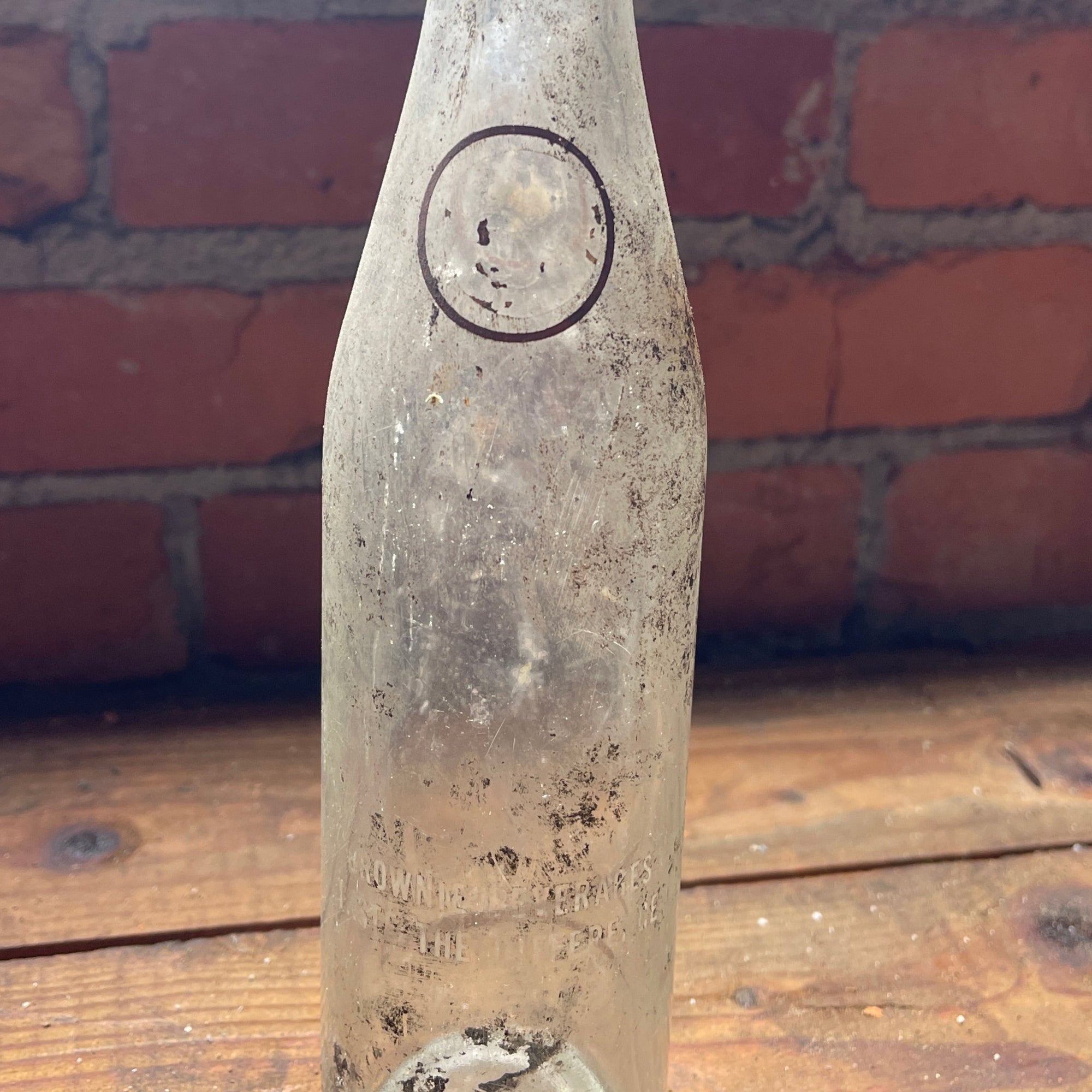 Vintage Glass Soda Bottle